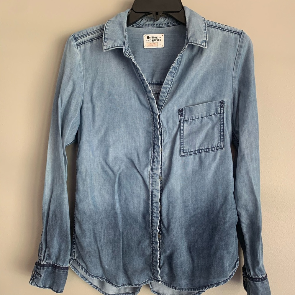 Holding Horses Chambray Shirt Sz 2